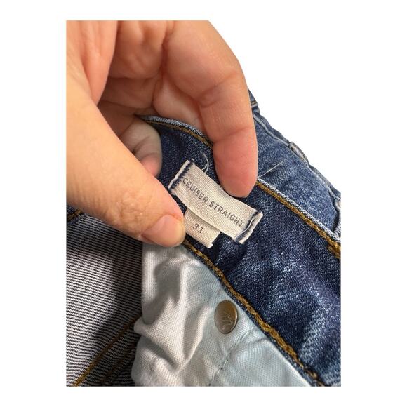 Madewell Cruiser Straight Crop Jeans: Two-Tone Edition Women’s, Size 31 - Picture 5 of 7